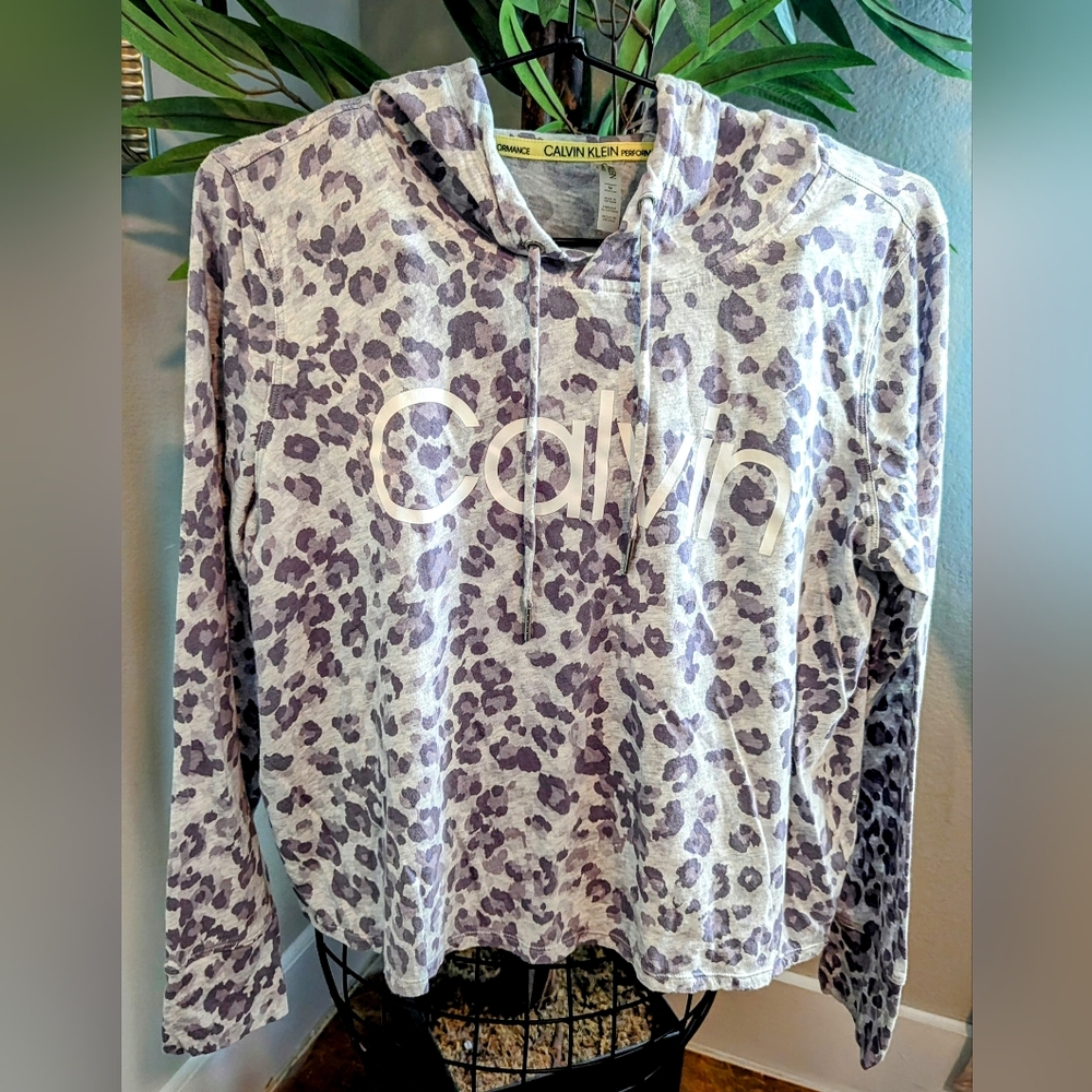 Calvin Klein Women's Leopard Print Hoodie